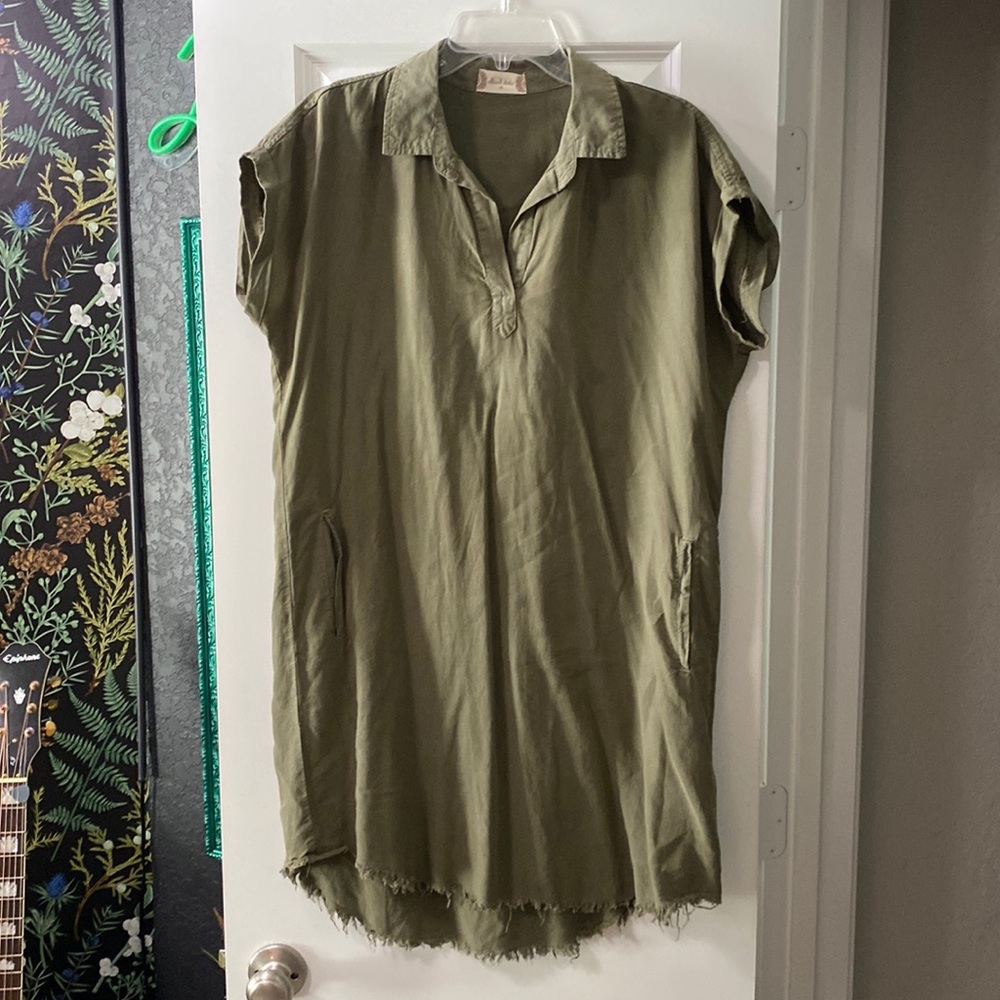 Medium Army Green Shirt Dress